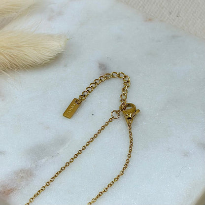 Collier doré en acier inoxydable pour femme pendentif noeud prise fermoir - Zoela